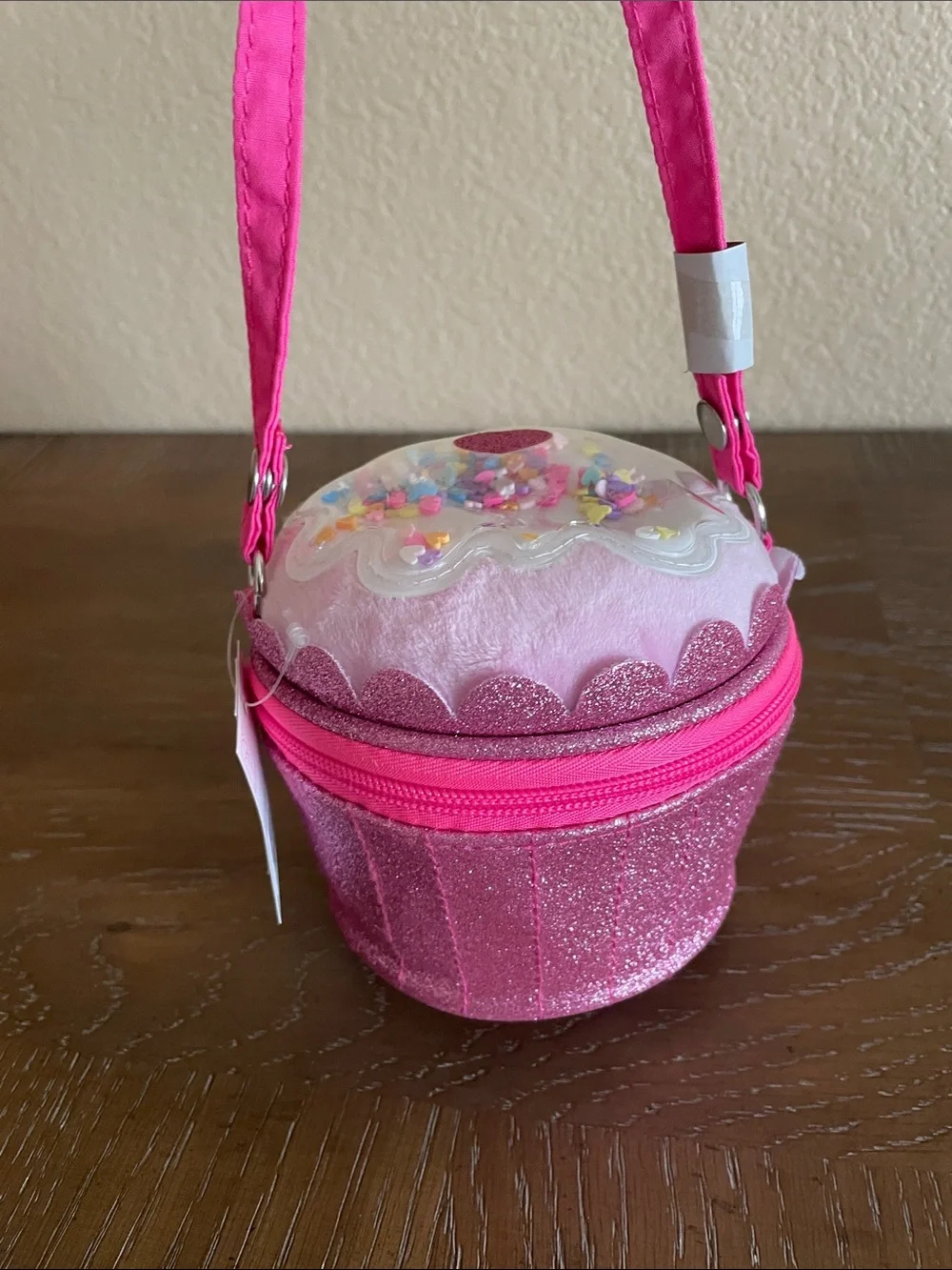 💖 Pick three $15 Claire's Hot Pink Glitter Cupcake Crossbody Purse