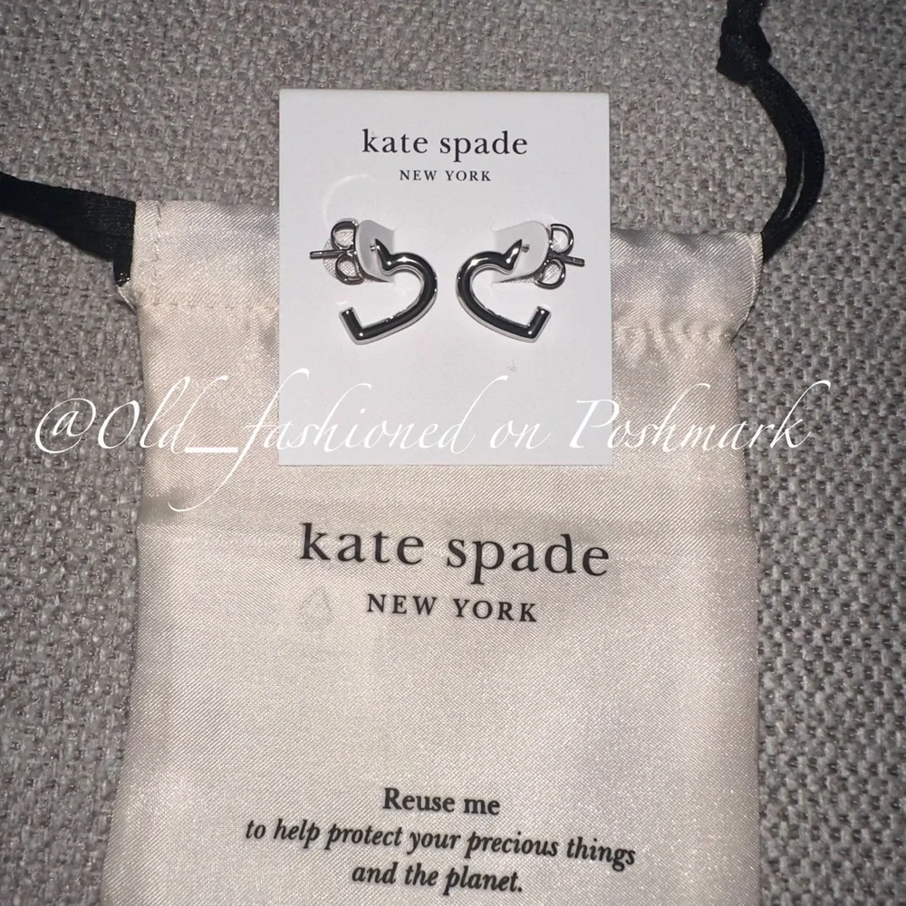 Price Firm - KATE SPADE Heart You Hoop Earrings