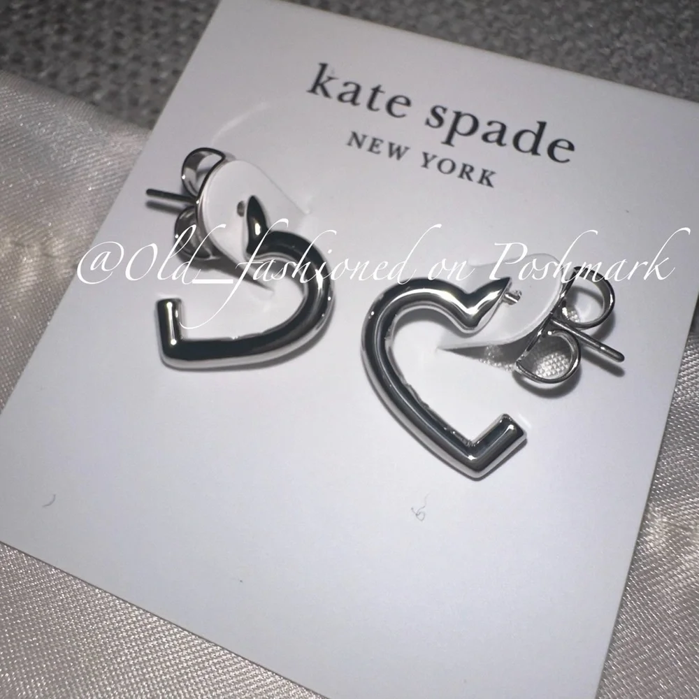 Price Firm - KATE SPADE Heart You Hoop Earrings