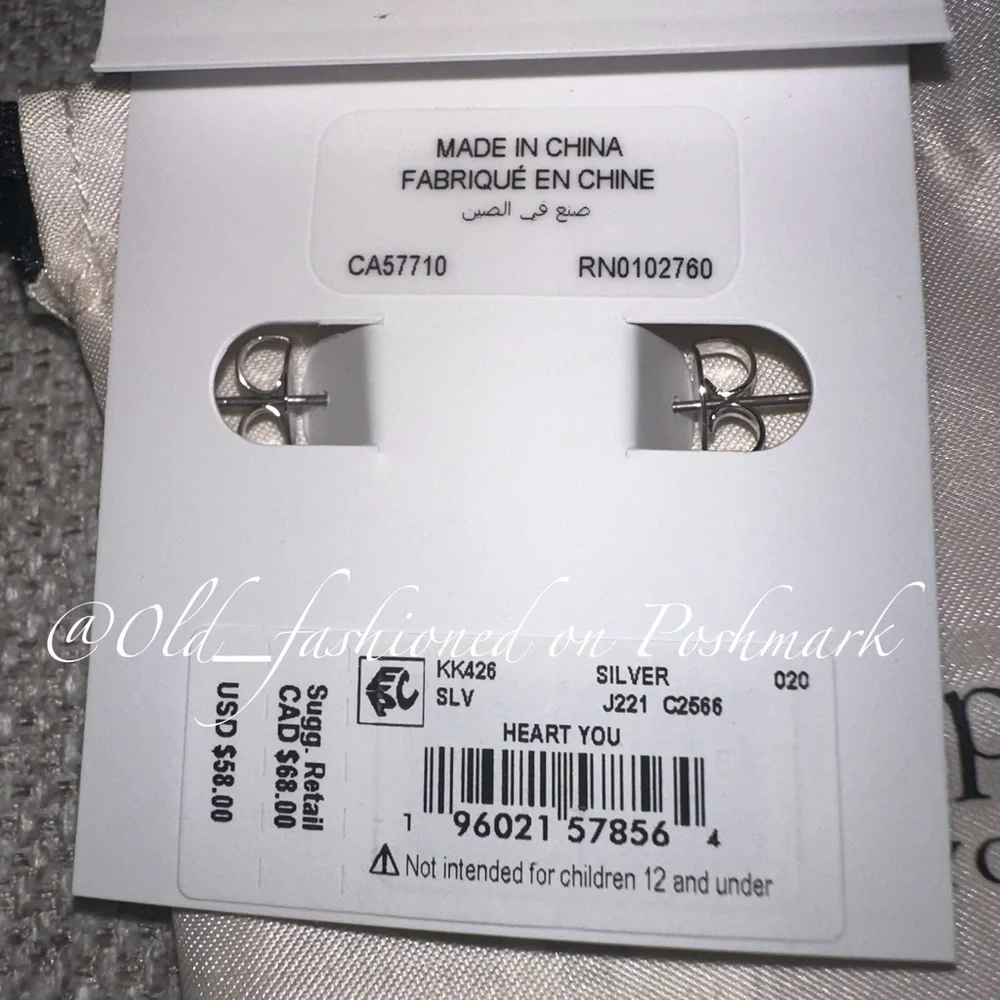 Price Firm - KATE SPADE Heart You Hoop Earrings