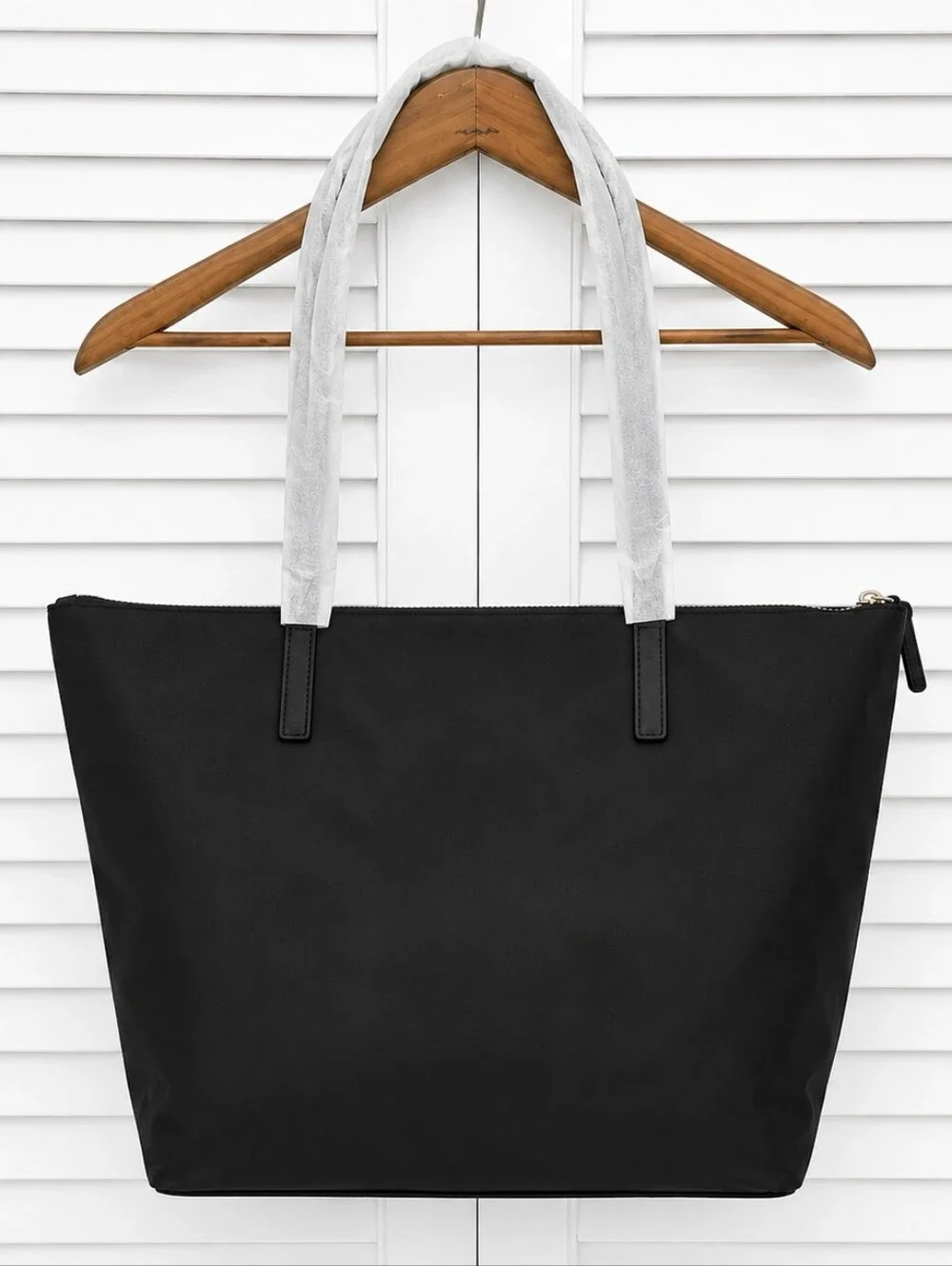 Kate Spade Hayden Top Zip Nylon Tote NWT Black Large Shoulder Work Travel Bag