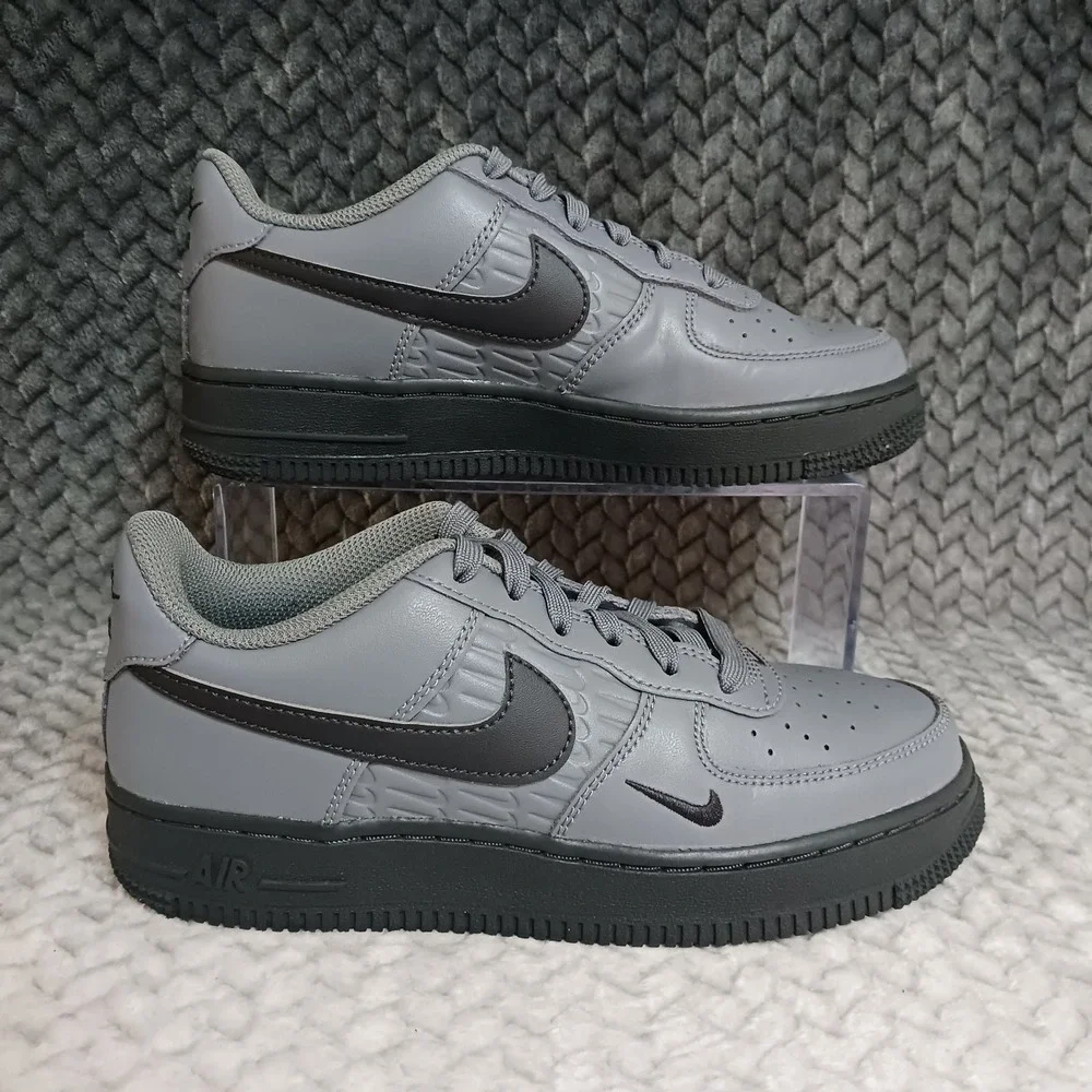 Nike Air Force 1 GS Low Cool Gray Anthracite Sneakers Shoes Size 4.5Y Women's 6