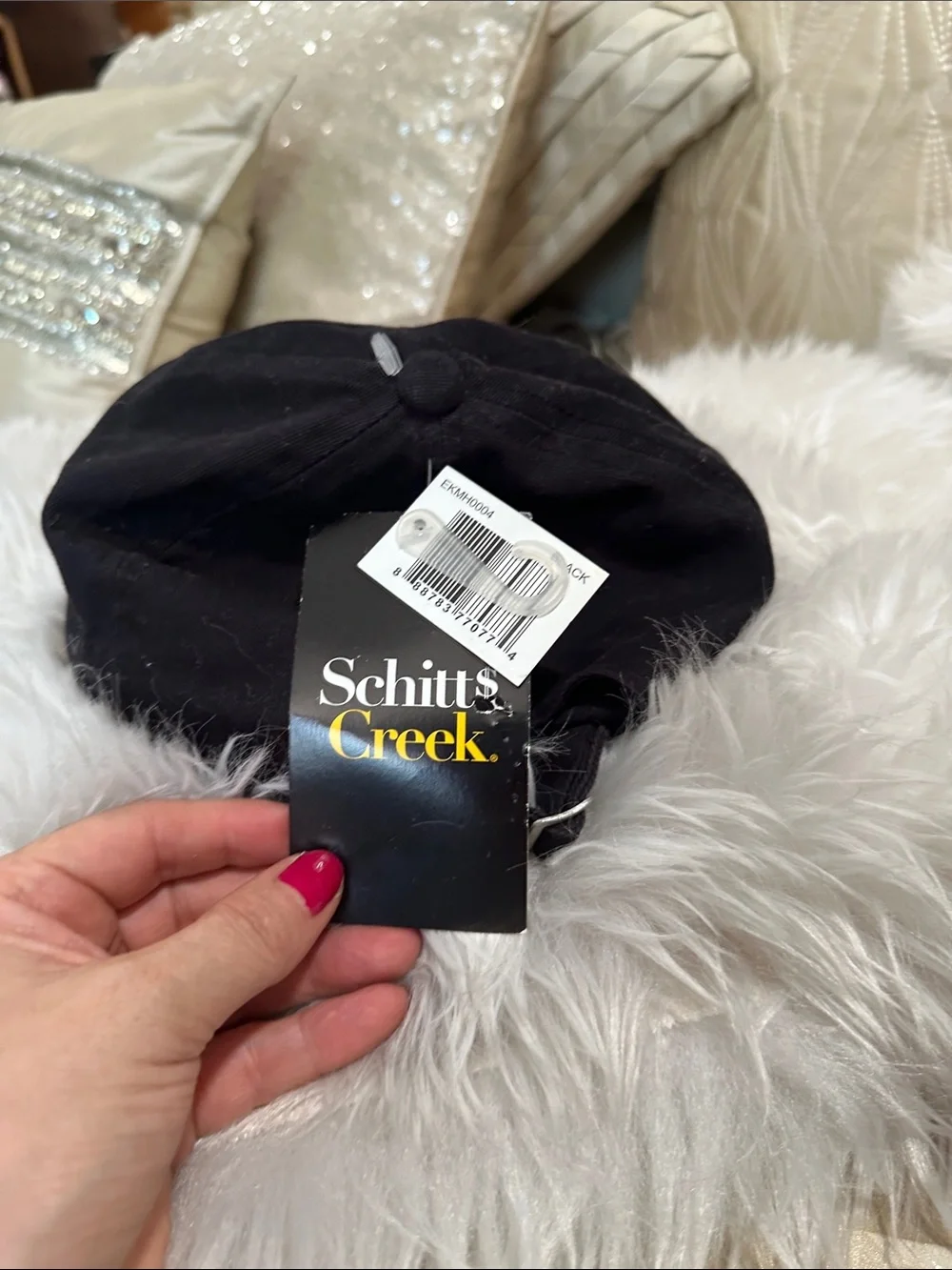 Black Baseball Cap with Yellow Embroidery
