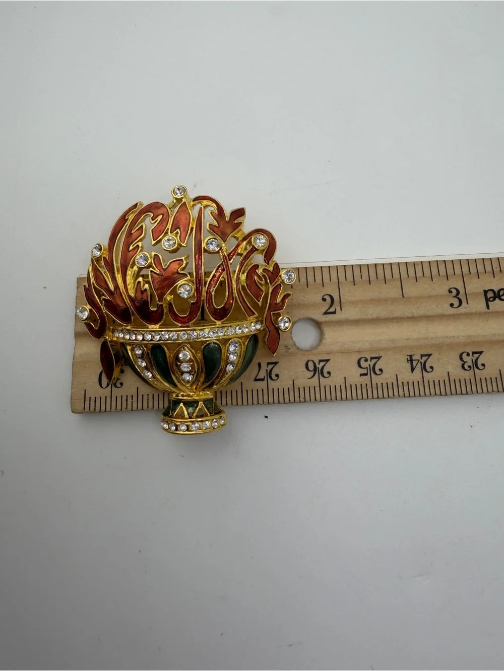 Edgar Berebi Limited Edition Brooch Crystal Featuring A Colorful Basket
