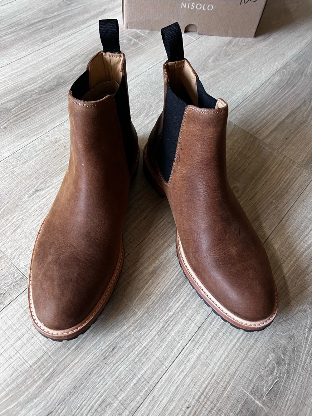 NEW Nisolo everyday Marco Chelsea Boot tobacco brown  Mens size 10.5