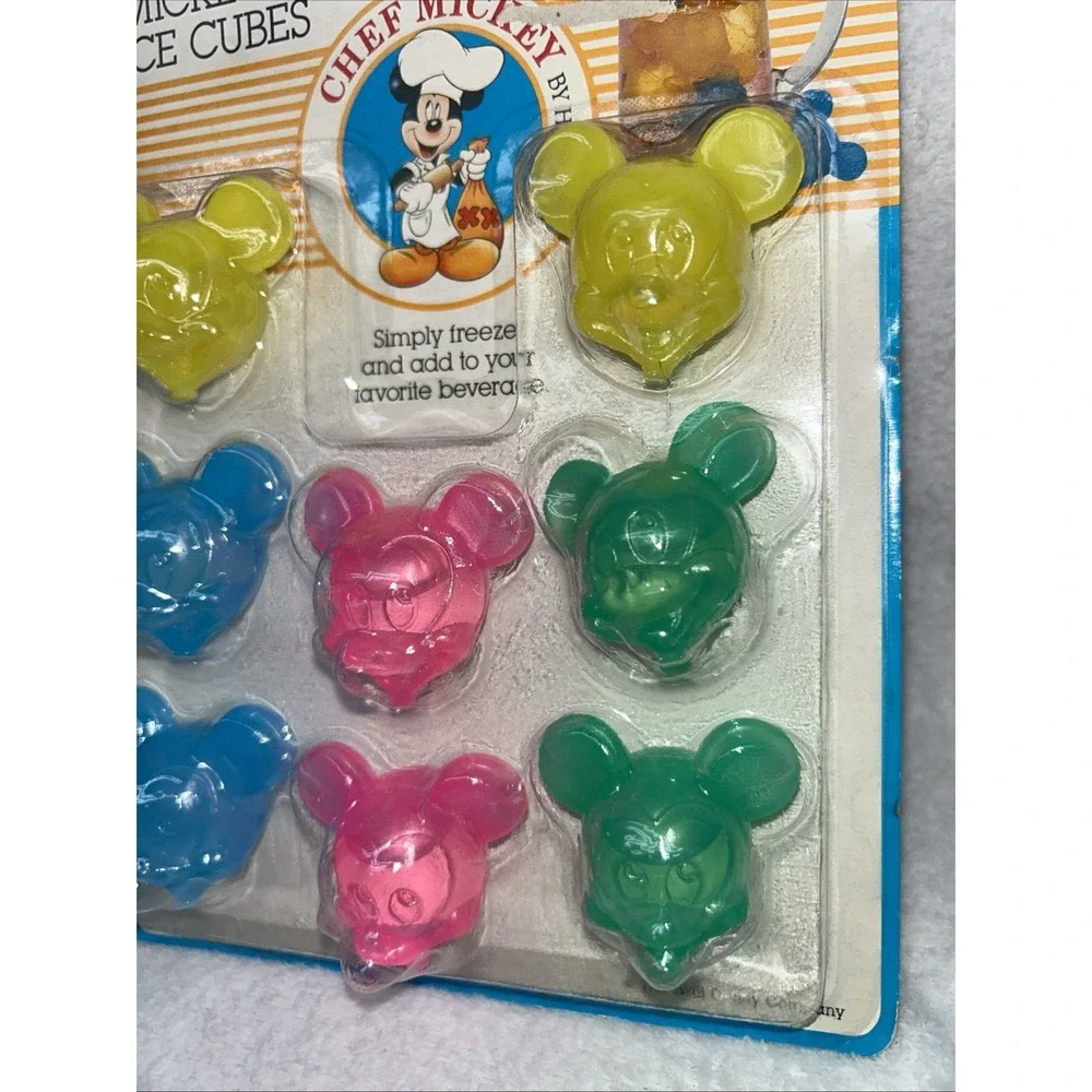 Vintage Disney Mickey Mouse Ice Cubes Molds 8 Pcs Chef Mickey Factory‎ Sealed