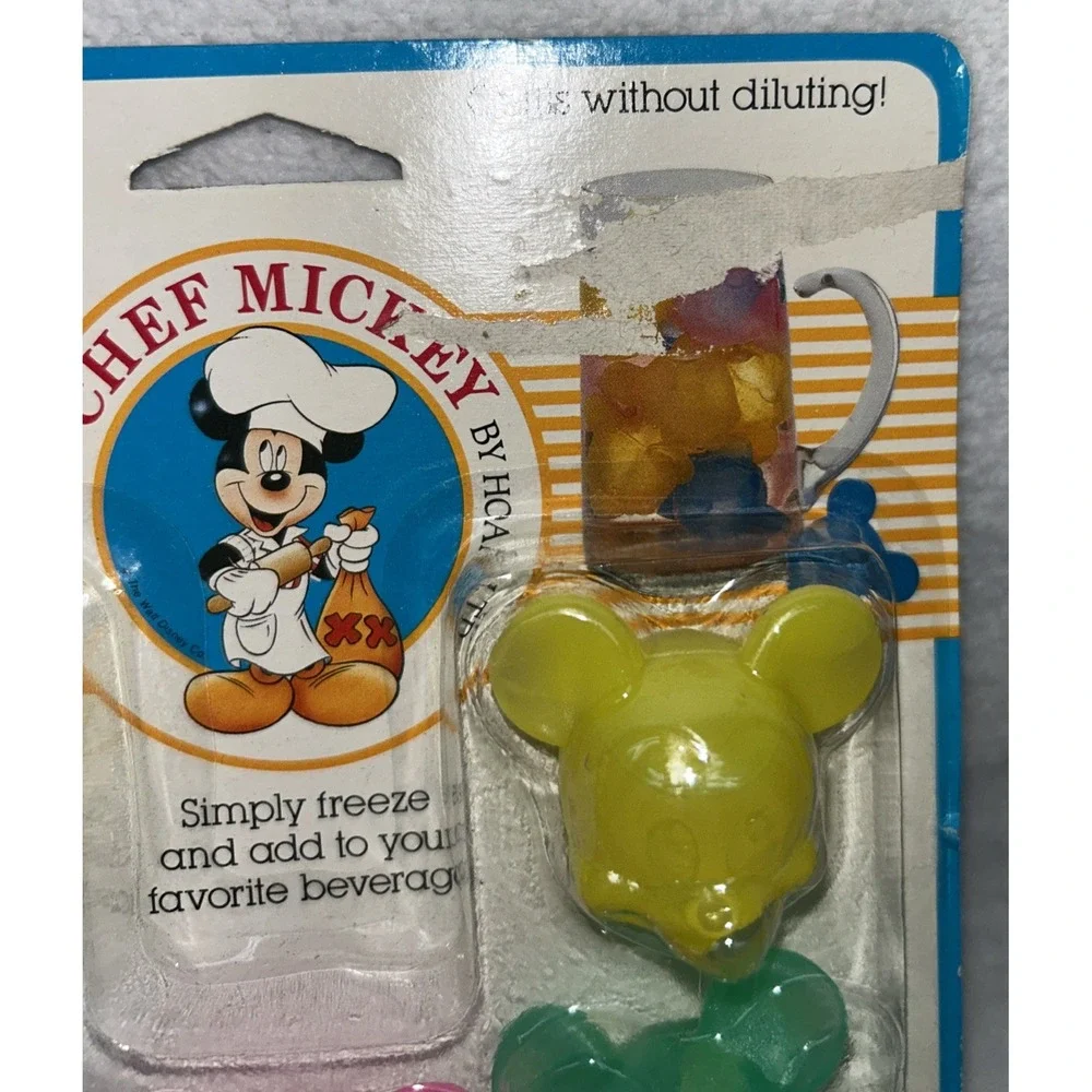 Vintage Disney Mickey Mouse Ice Cubes Molds 8 Pcs Chef Mickey Factory‎ Sealed