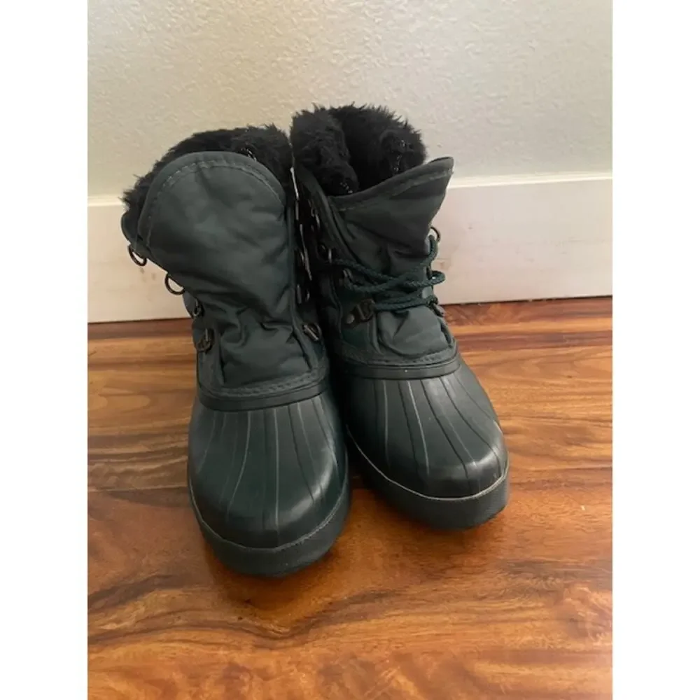 Sorel Duck Boot Size 7‎ Women Canada Short Ankle Forest Green Waterproof