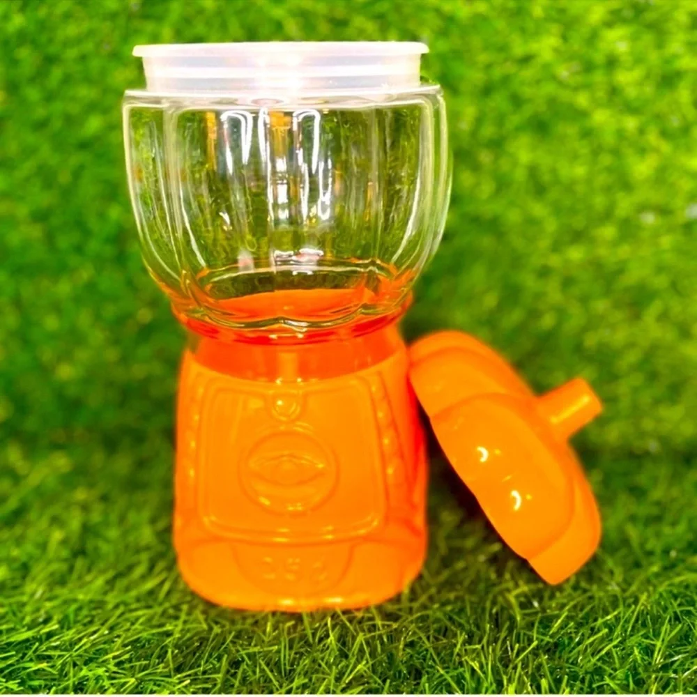 NEW Target Bullseye Playground Orange Pumpkin Glass Gumball Canister Jar