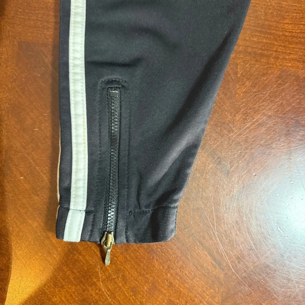 Adidas Track Jacket‎ Black White Stripes Zip Front Collared Size M