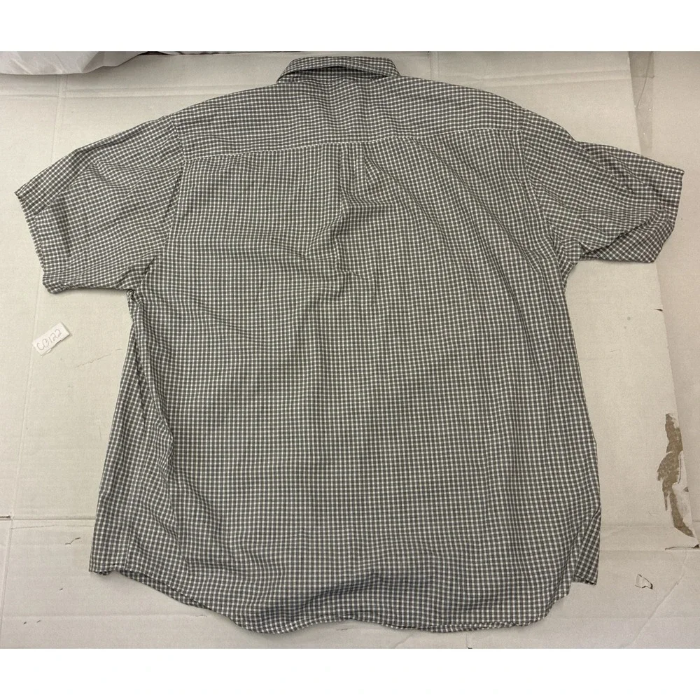 Polo Jeans Co Ralph Lauren Mens XXL Black White Check Short Sleeve‎ Button Shirt
