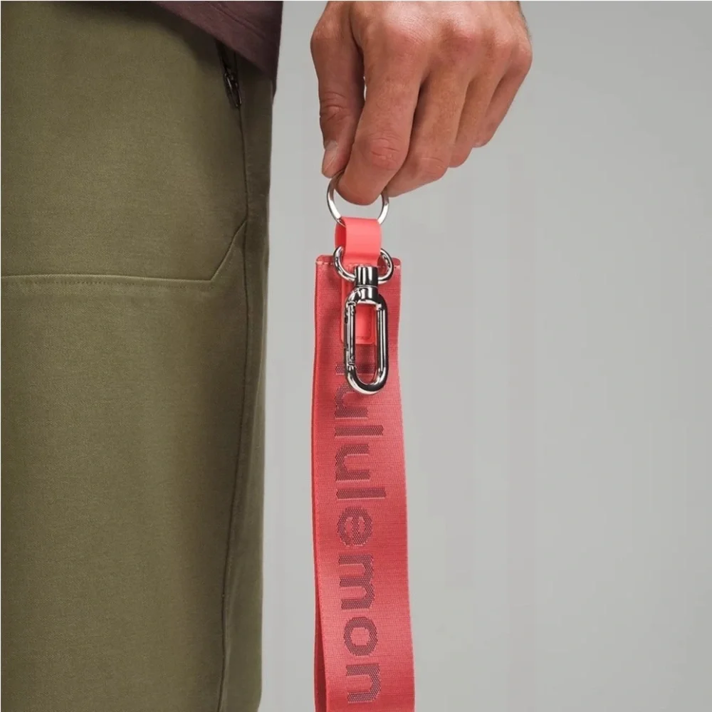 Lululemon‎ Never Lost Keychain- Raspberry Cream/Wine Berry NEW! RETIRED COLOR
