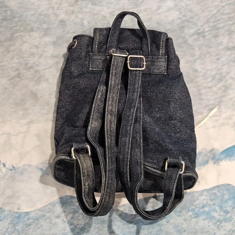 Disney‎ Eeyore Denim Mini Backpack Y2K Style Adjustable Straps