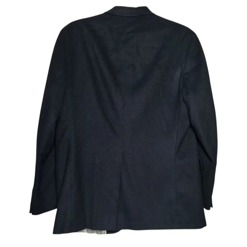 Vintage Lands’ End 100% Cashmere Blazer Jacket 46R Luxury Gold Buttons Old Money