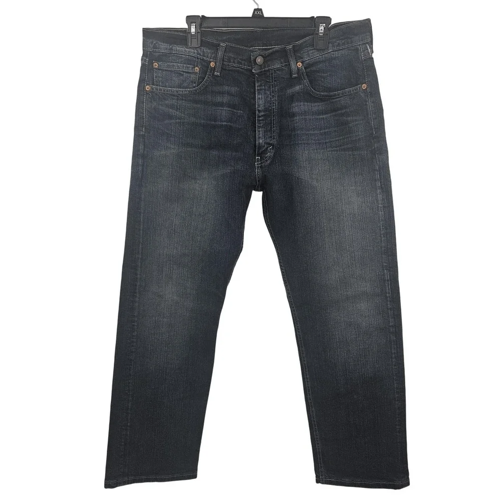 Levi's 505 Jeans Mens 36x30 Blue Dark Wash Straight Leg‎ Normcore Preppy Cowboy