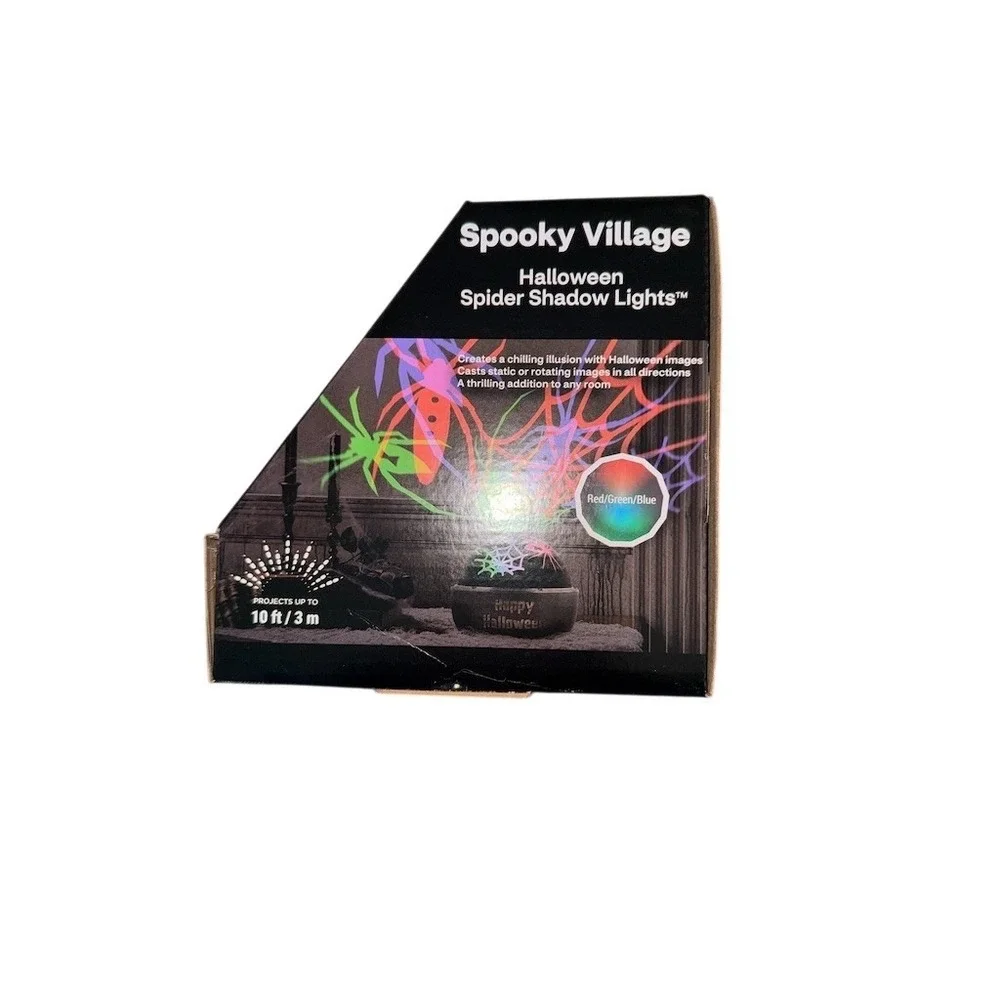Gemmy Spooky Village‎ Halloween Spider Shadow Lights LED Projection Lamp