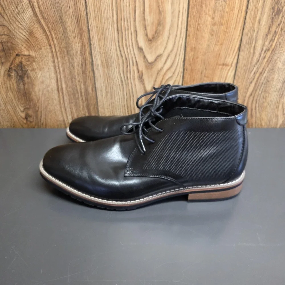 Ashford Hayes Quinn Chukka Boots Mens Size 11 Black Synthetic Lace Up Dress