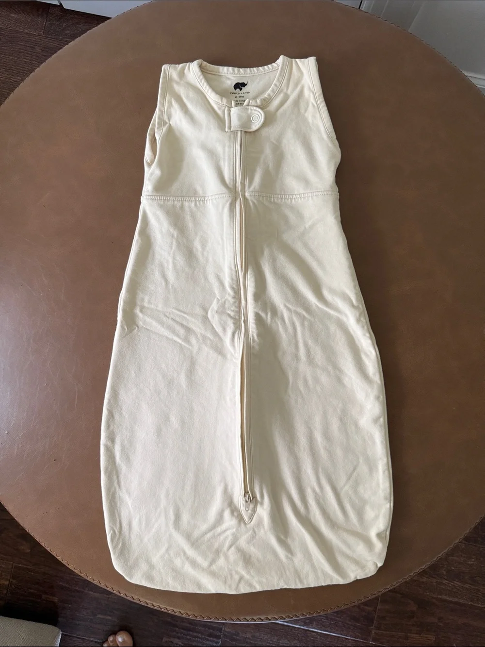 Monica + Andy Organic Cotton Cream Sleep Sack 6-9 months Sleeveless Pajama