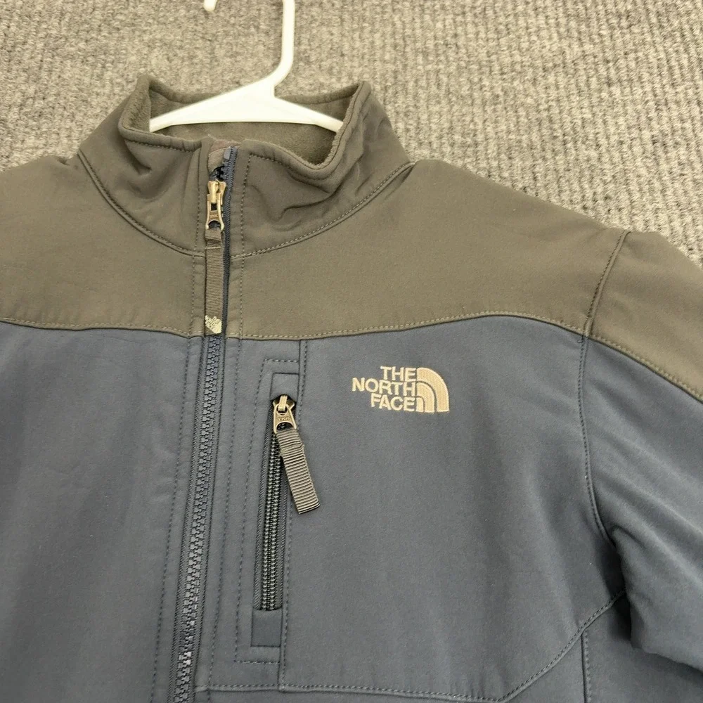 The North Face Jacket Boys L Blue Softshell Apex Fleece Lined Gorpcore‎ Outdoor
