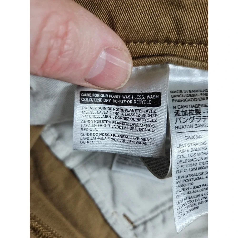 Levis Straight Stretch Chino Pants Mens 36x30‎ Khaki