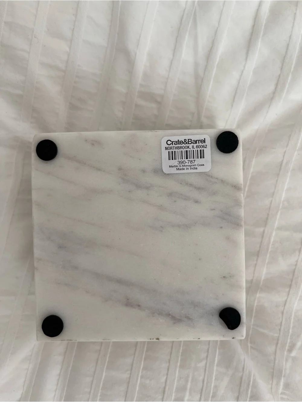 Crate&Barrel polished white