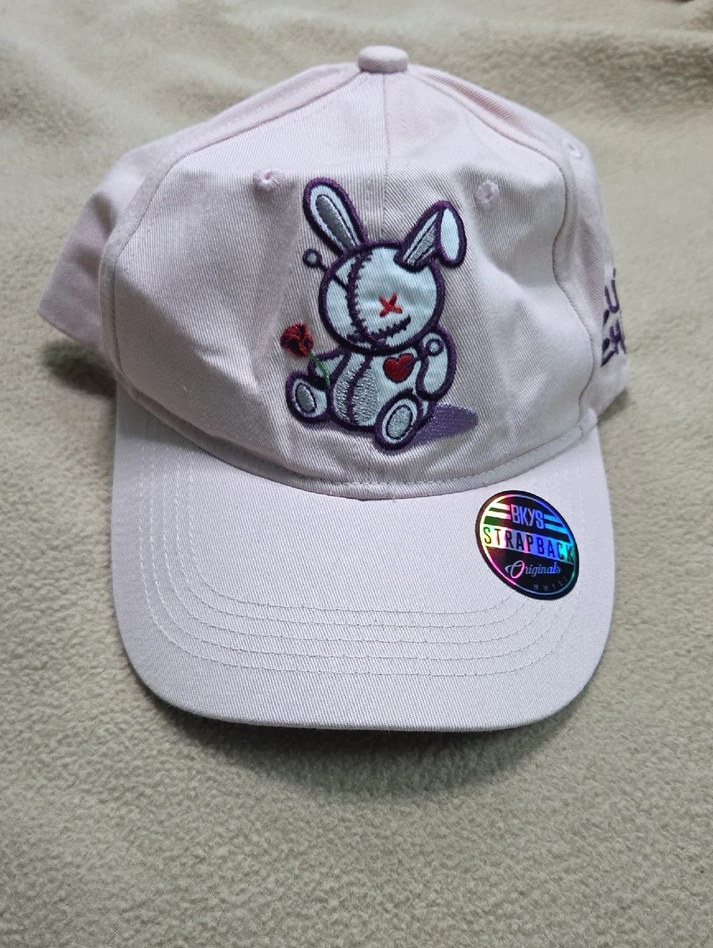 BKYS Bunny Embroidered Cap - Cute Plush Stitch Design