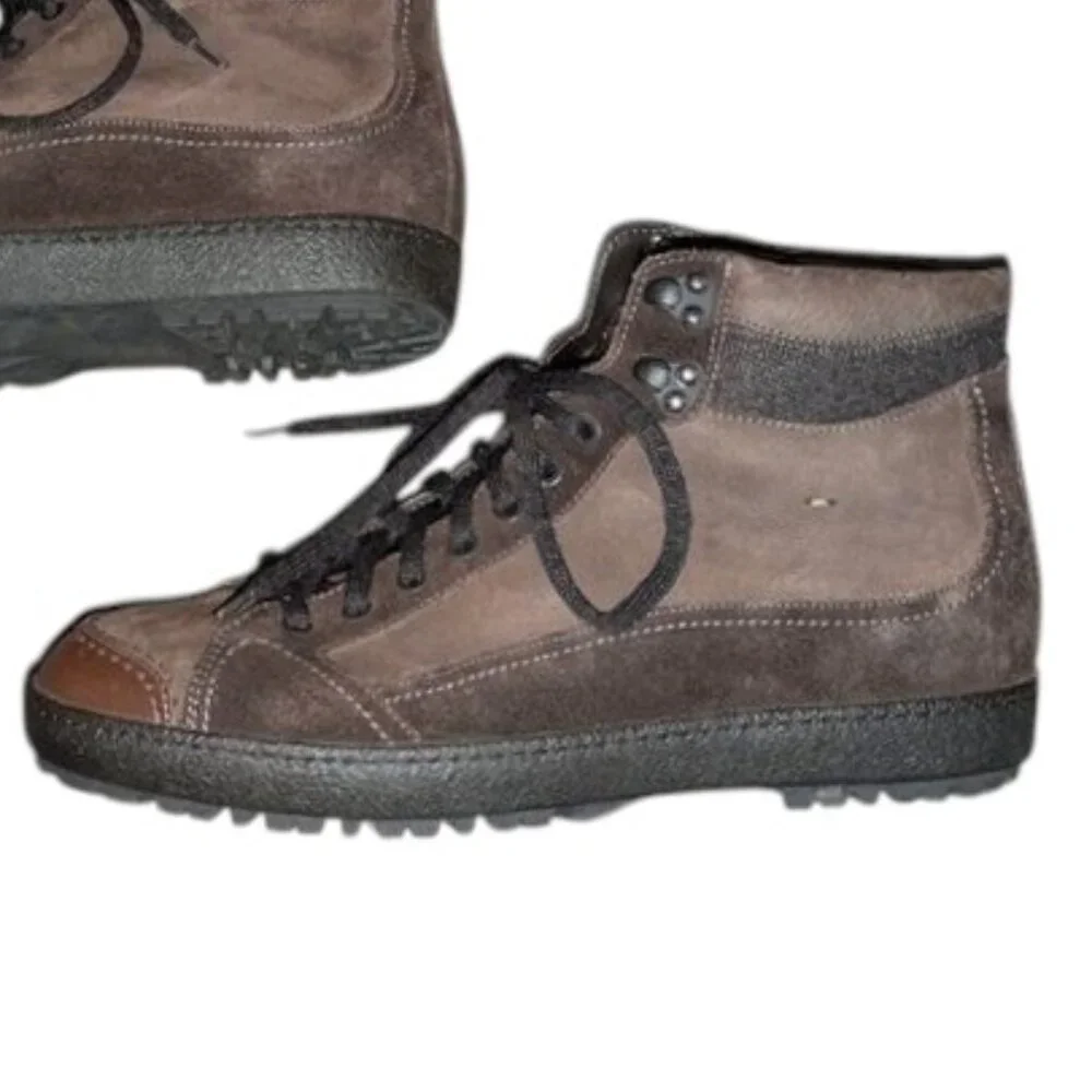 Santoni suede leather