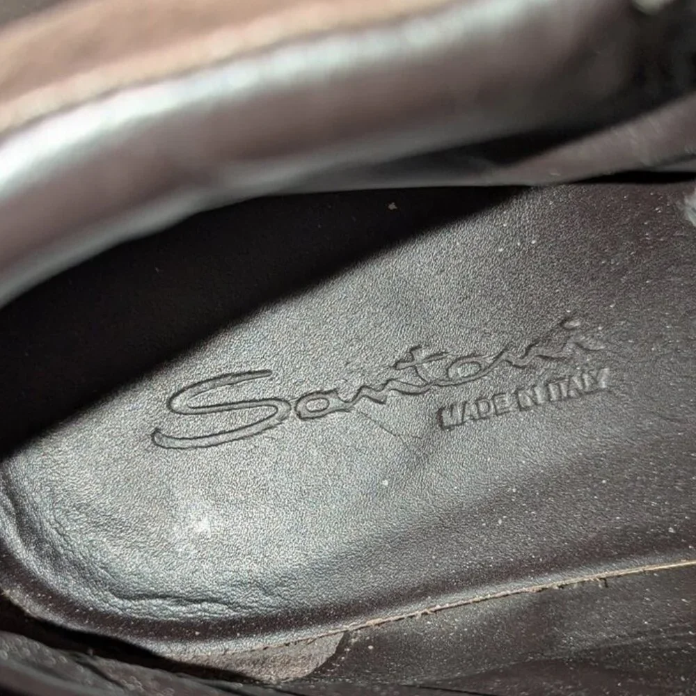 Santoni suede leather