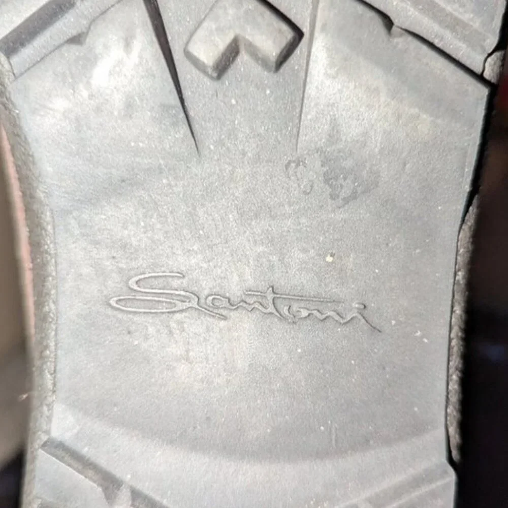 Santoni suede leather