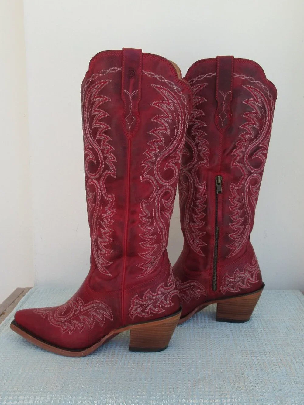 NEW Durango Women's Crush Crimson Red, Snip Toe, Tall Cowboy Boots Dark Red
