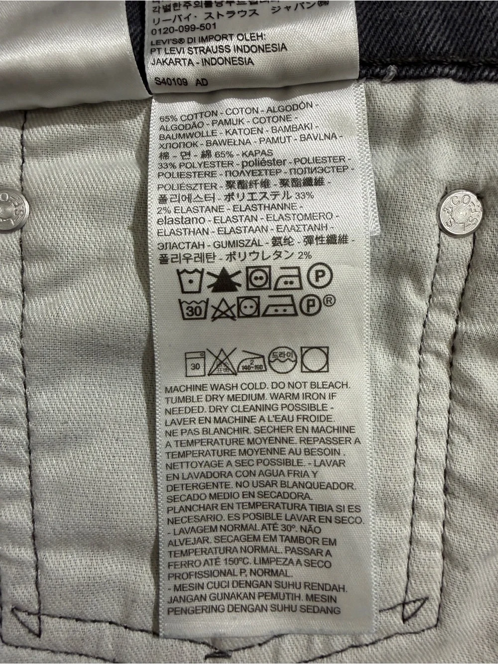 Levi's Men’s Charcoal Straight-Leg Jeans