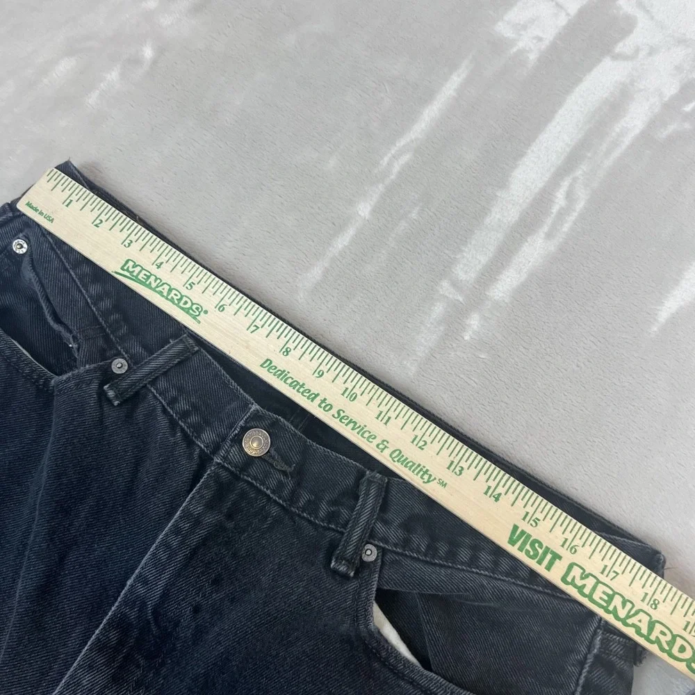 Y2K Levis 505 Jeans Mens 38x34 Black‎ Denim Straight Classic Grunge Americana