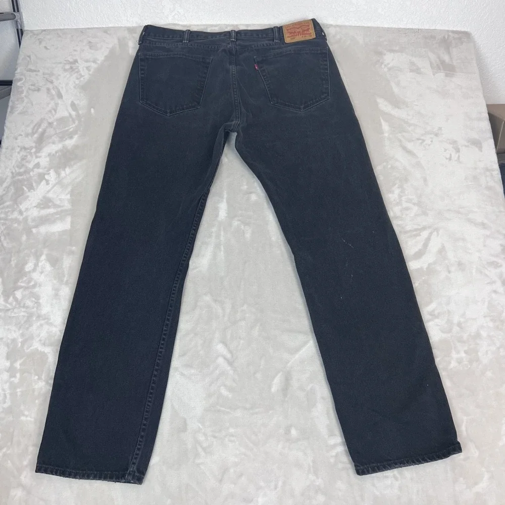 Y2K Levis 505 Jeans Mens 38x34 Black‎ Denim Straight Classic Grunge Americana