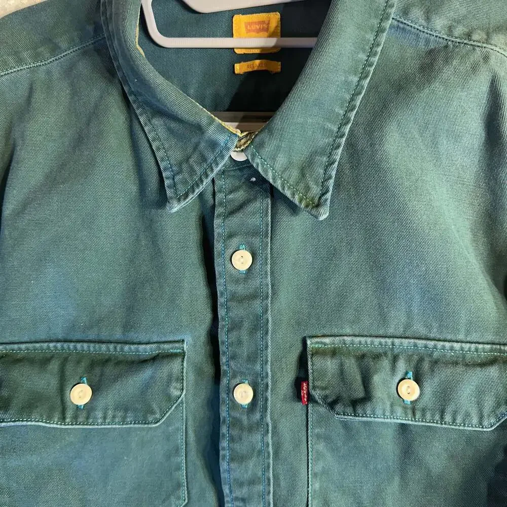 Levi's Classic Worker Overshirt in Green Garment Dye