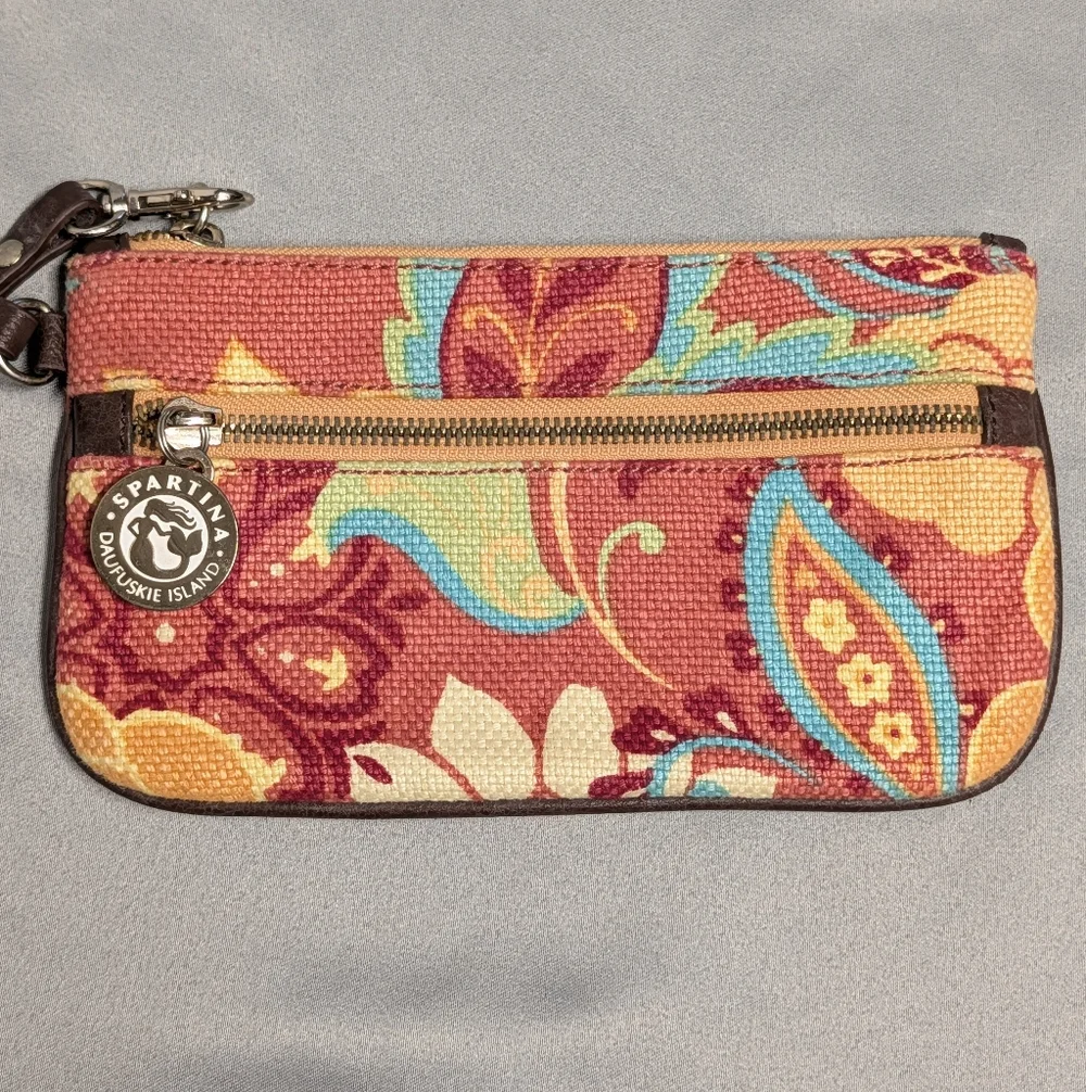 Spartina 449 Multicolor Paisley Wristlet with Turquoise Accents