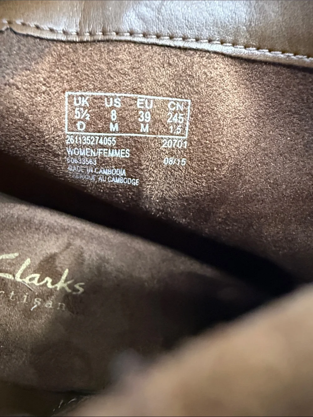 Clarks stylish chestnut