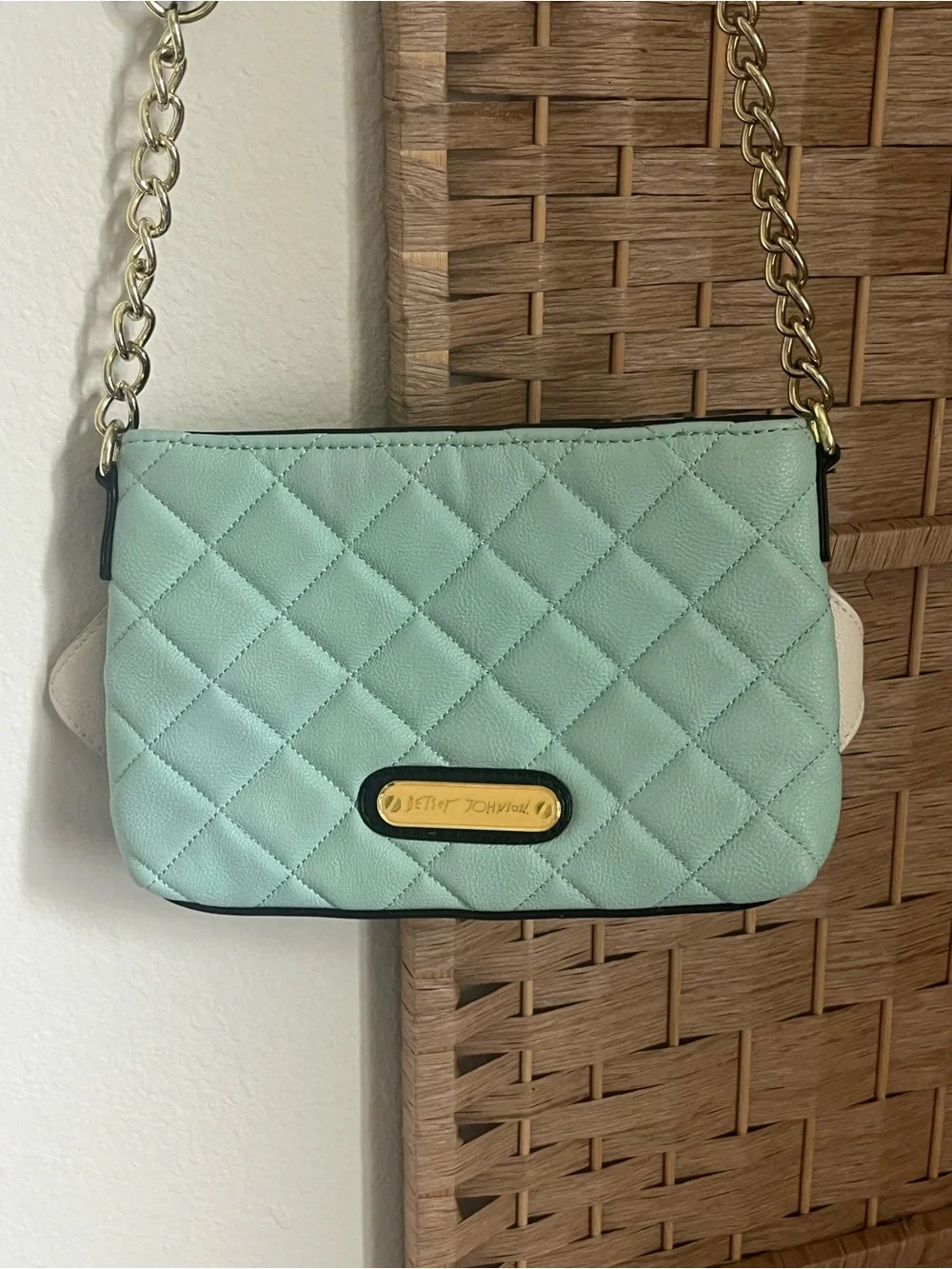 Betsey Johnson mint quilted