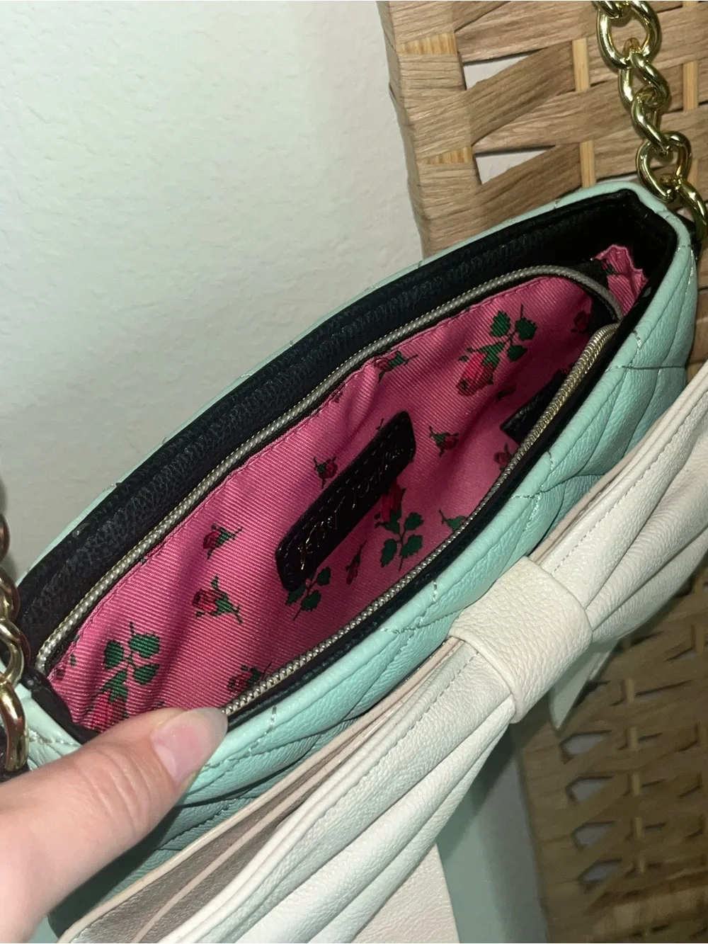 Betsey Johnson mint quilted