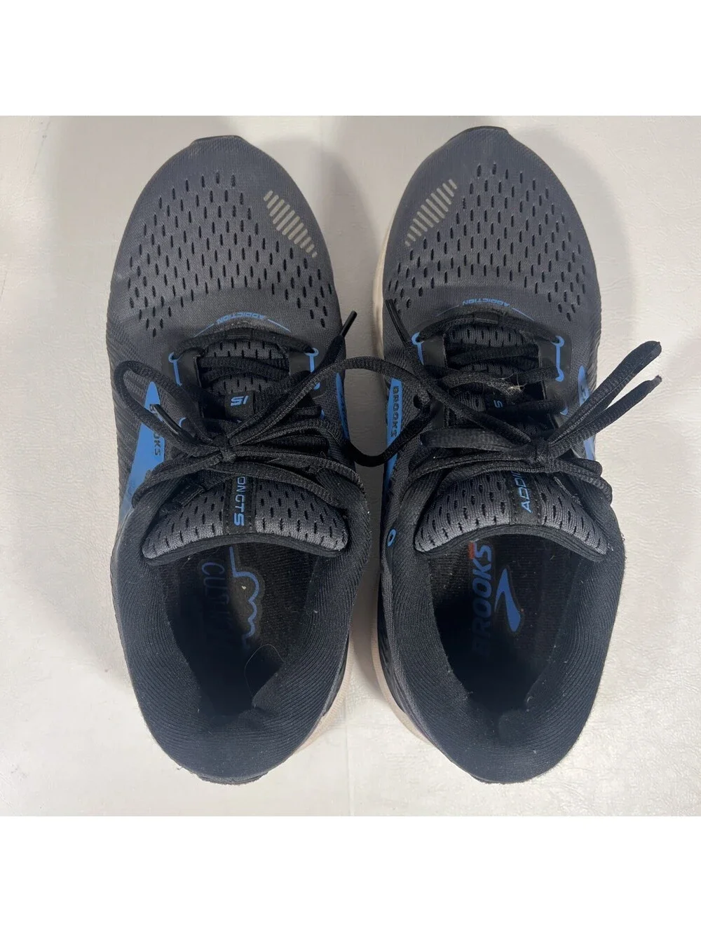 Brooks Adrenaline GTS 14 Shoes Sneakers Support Gray Blue Mens Size 9 Wide 2e