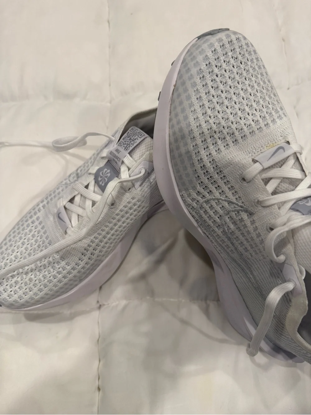 Nike women light gray  Athletic Running Shoes