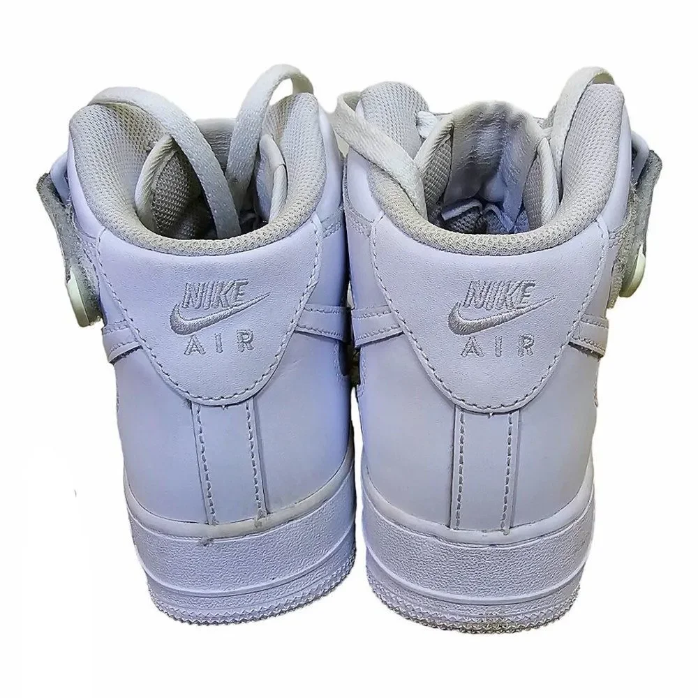 Nike White Air Force I's DH2933-111 Mid Size 7 Youth