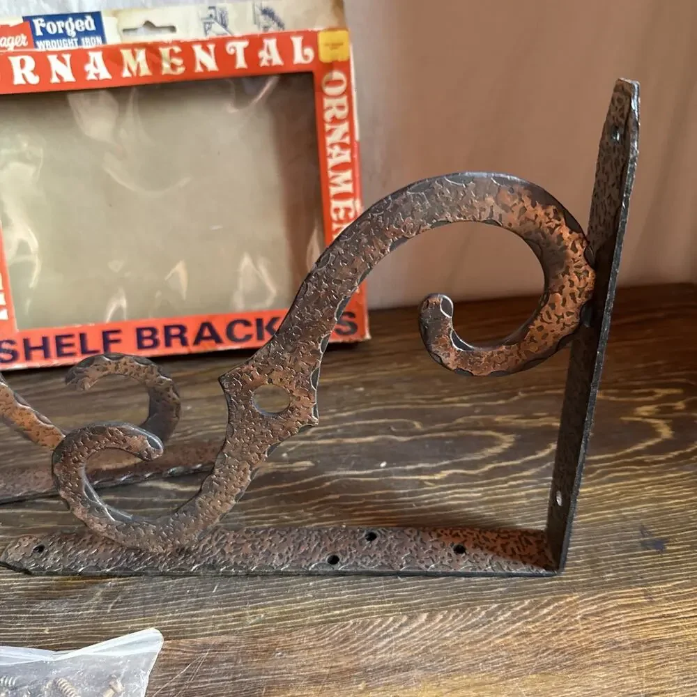 Hager Forged Wrought Iron 7.5” X 10” Ornament Shelf Brackets