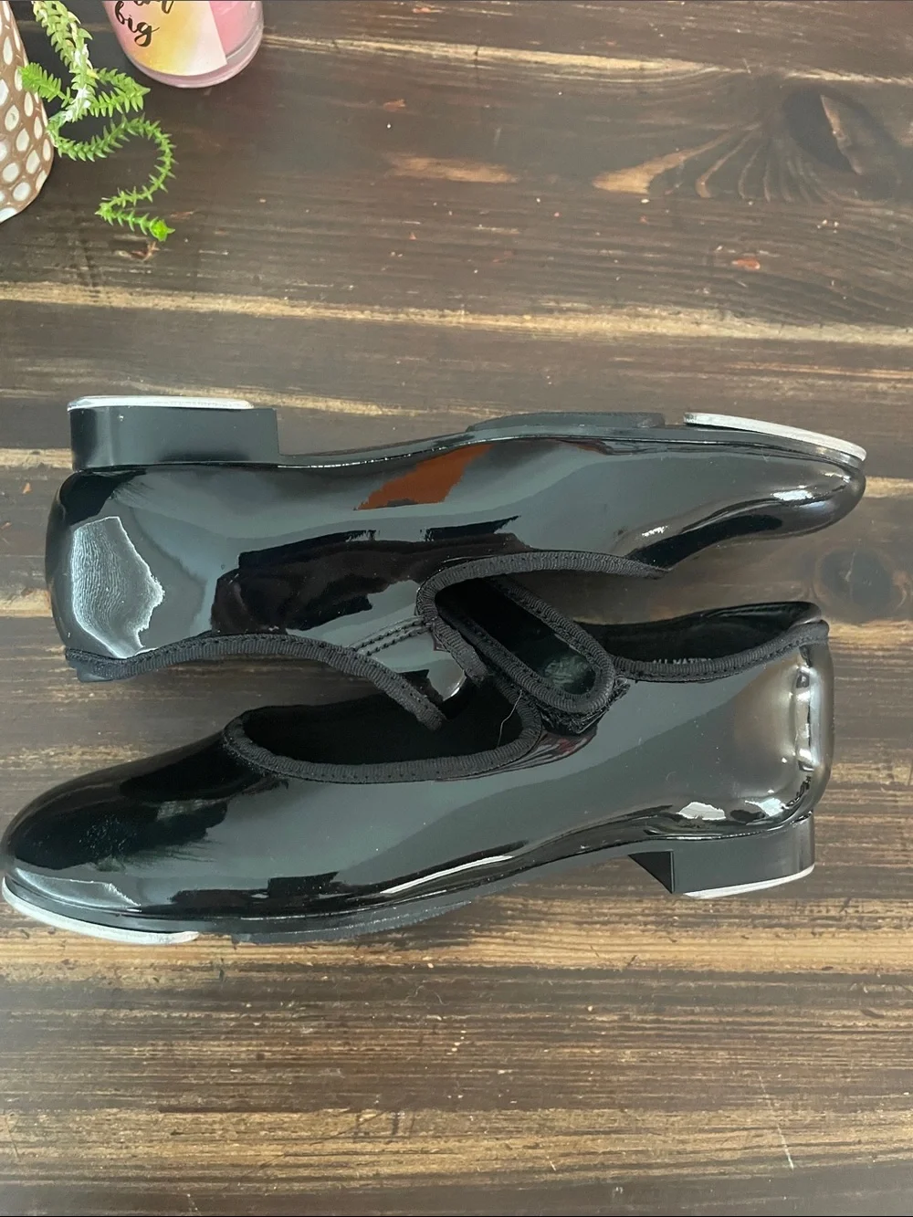 Girls Black Patent Mary Jane Shoes Tap Dance Shoes
