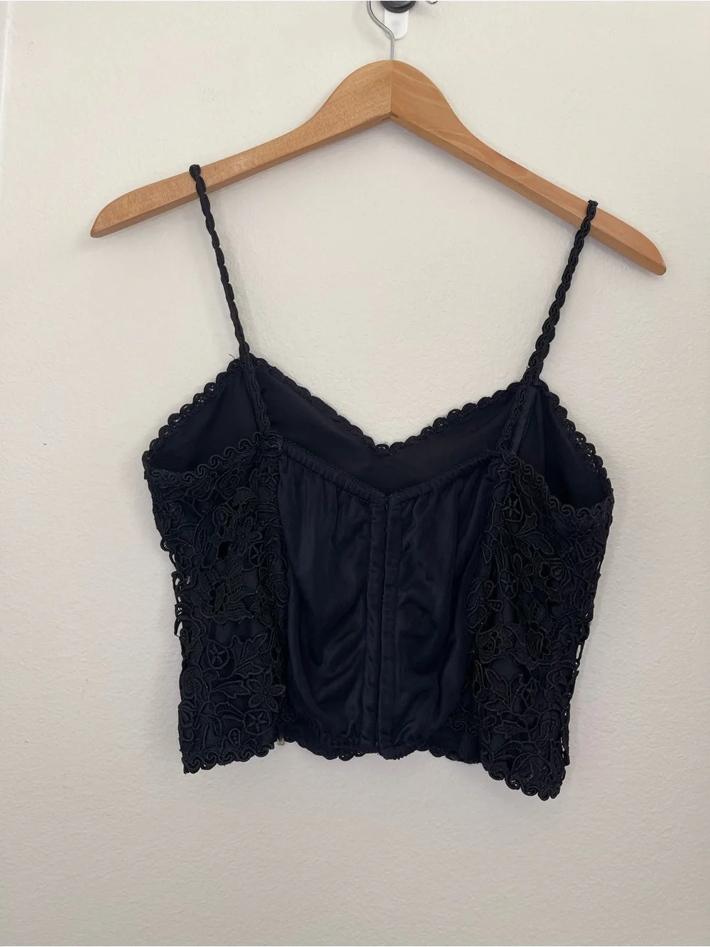 Vintage Neiman Marcus Jonquil by Diane Samandi Black Lace Crop Top Bralette M