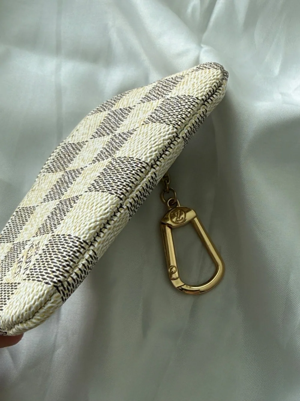 Louis Vuitton Damier Azur Pochette Clés Key Pouch Coin Purse Card Holder