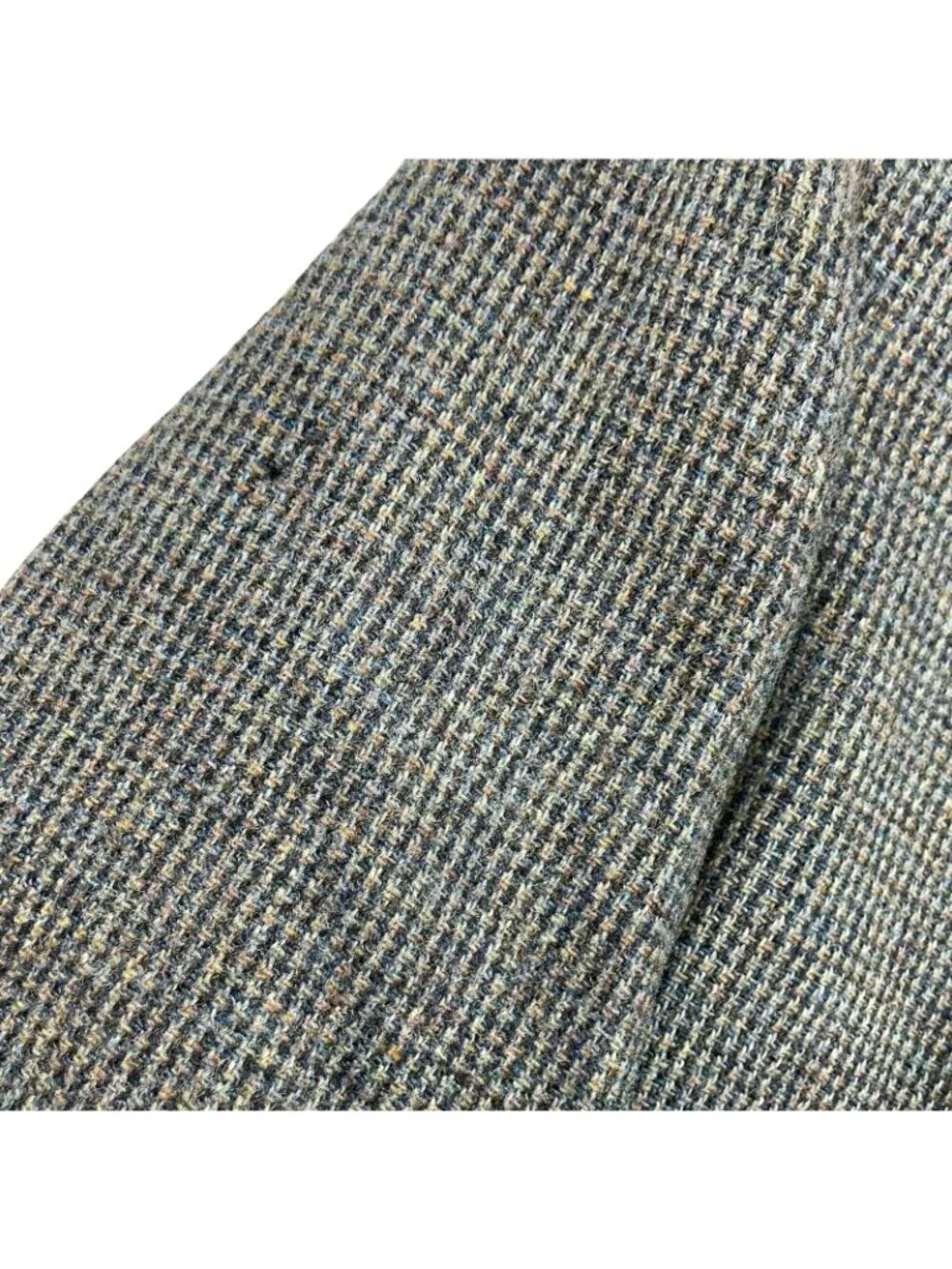 VTG Harris Tweed x Nordstrom Men's 100% Wool Blazer Blue/Beige • USA • 44R