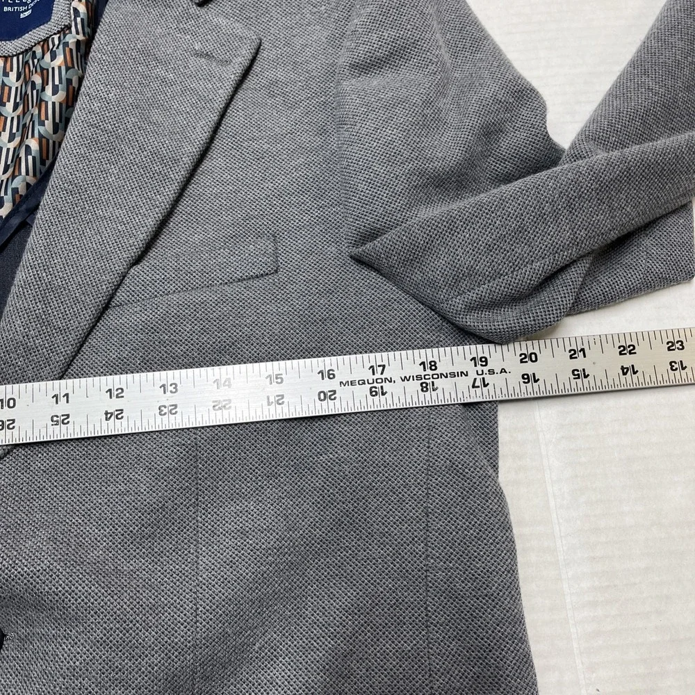 Steel & Jelly Blazer Mens US 40 Gray Textured Sports Coat Jacket‎ Office Career
