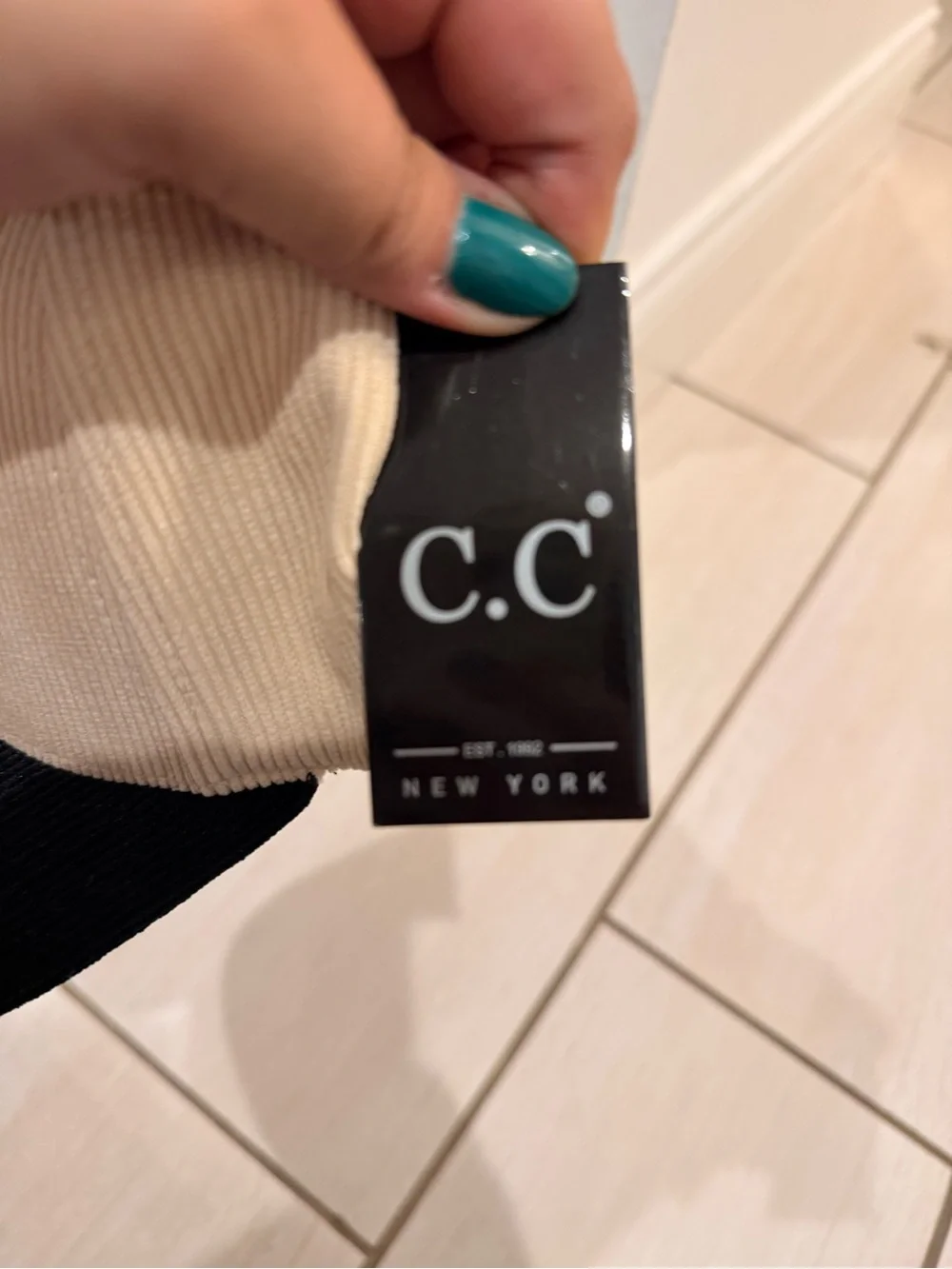 C.C “Favorite Daughter” Trucker Hat - Cream & Black