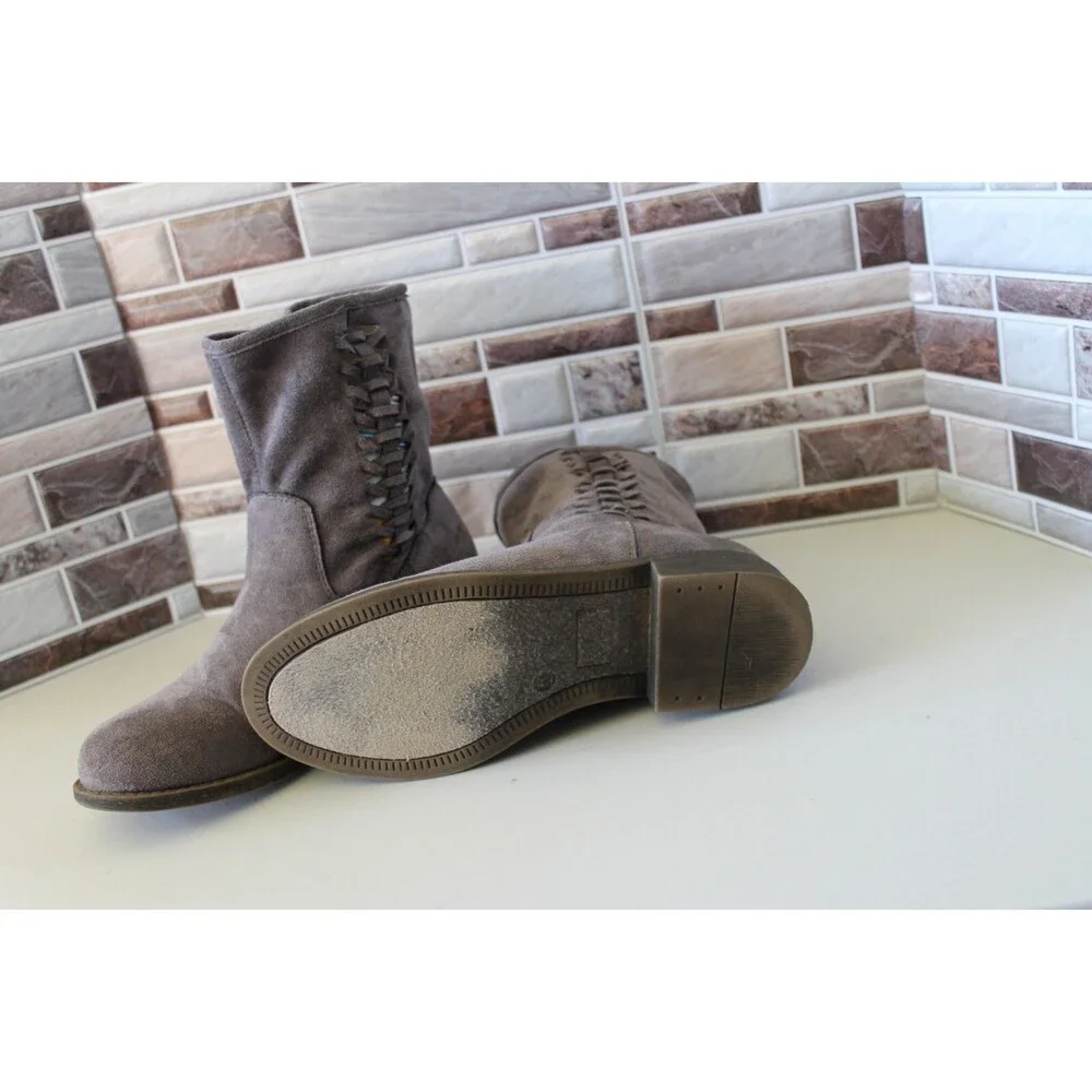 Dolce by Mojo Moxy Jody Women's Boots Faux Suede Gray Size: 6