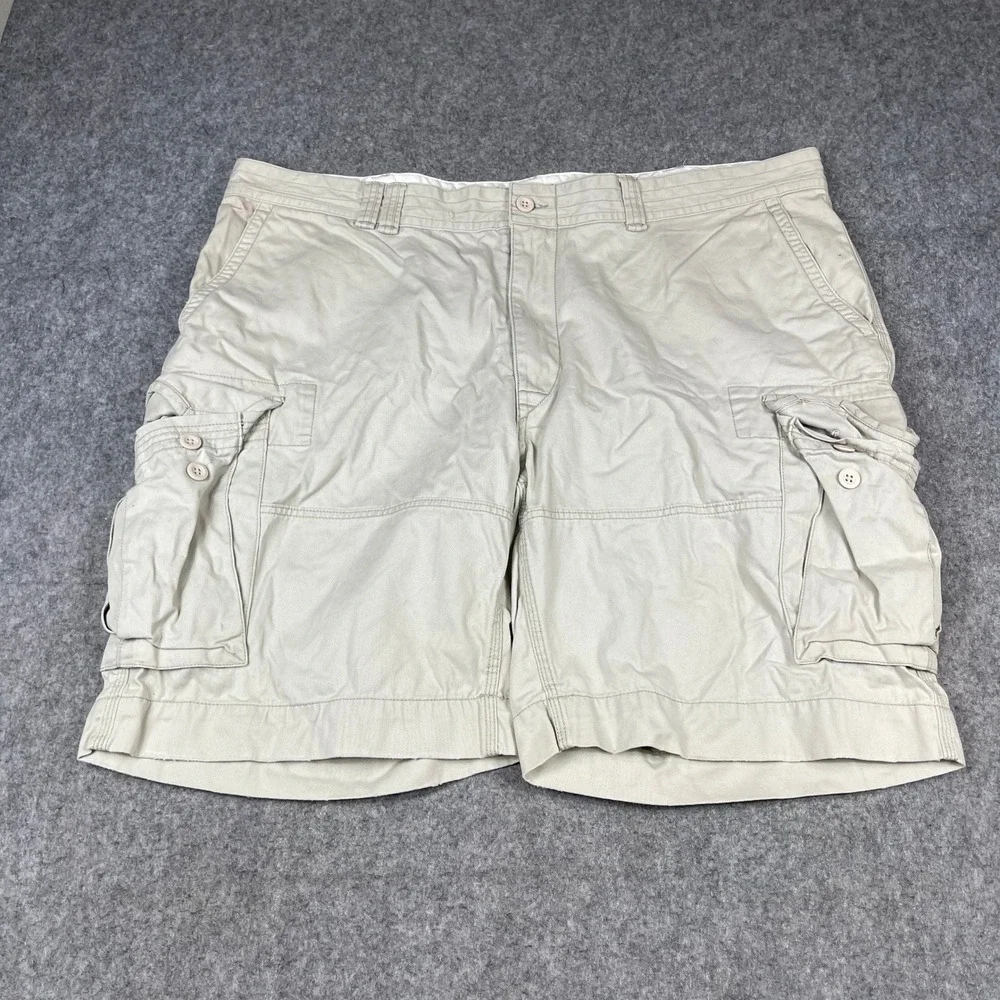 Polo Ralph Lauren Cargo Shorts Mens 44 Tan Khaki Cotton Twill Utility Pockets